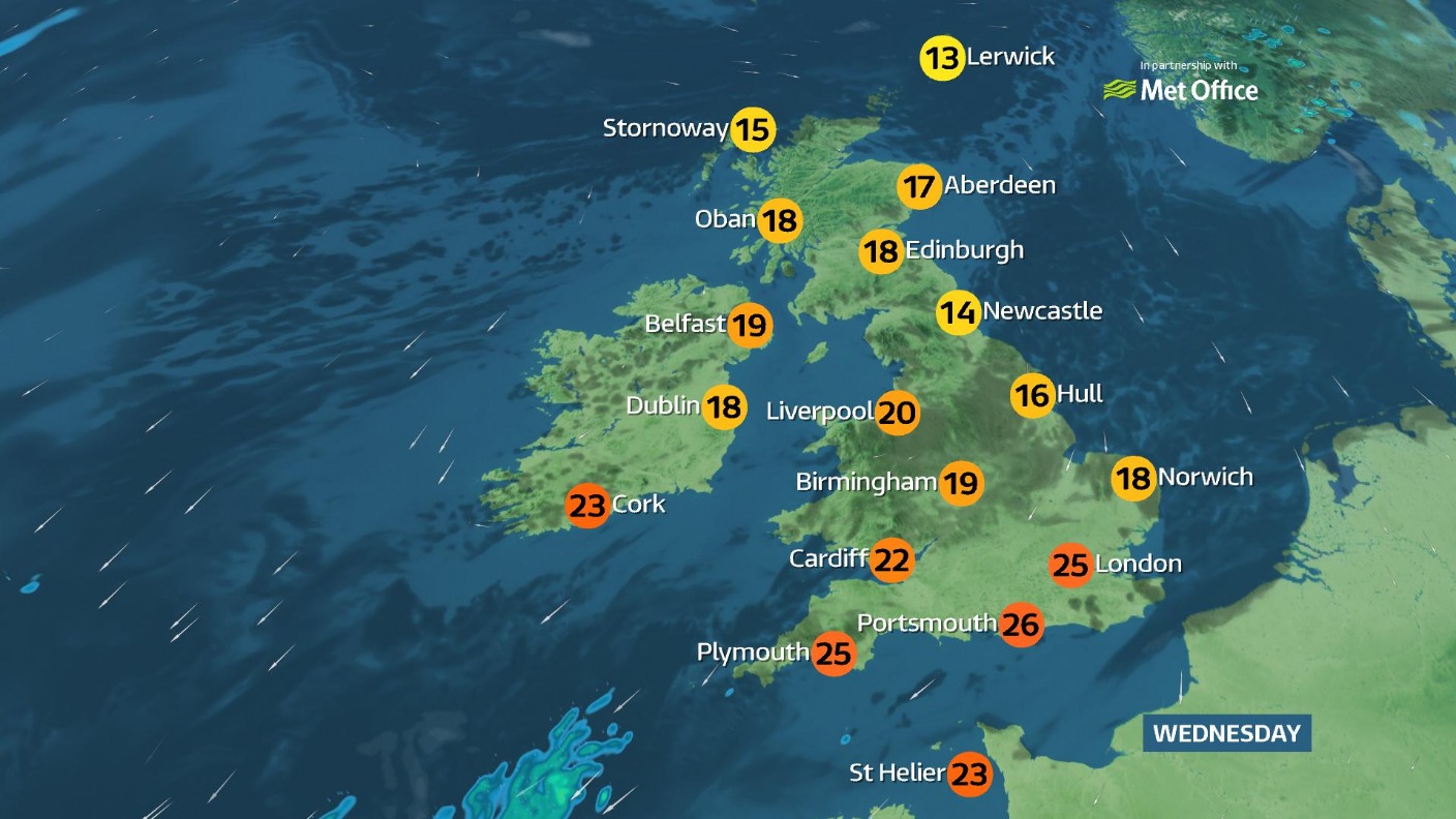 Cloudy start but sun will break through as temperatures begin to rise ...