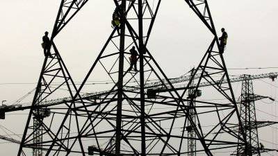 ork begins on the removal of the first of 52 electricity pylons from the Olympics site in east London.
Read less