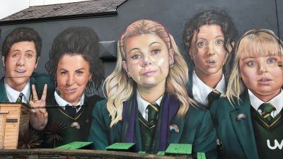 Derry Girls mural.
Talia Shadwell/UTV News