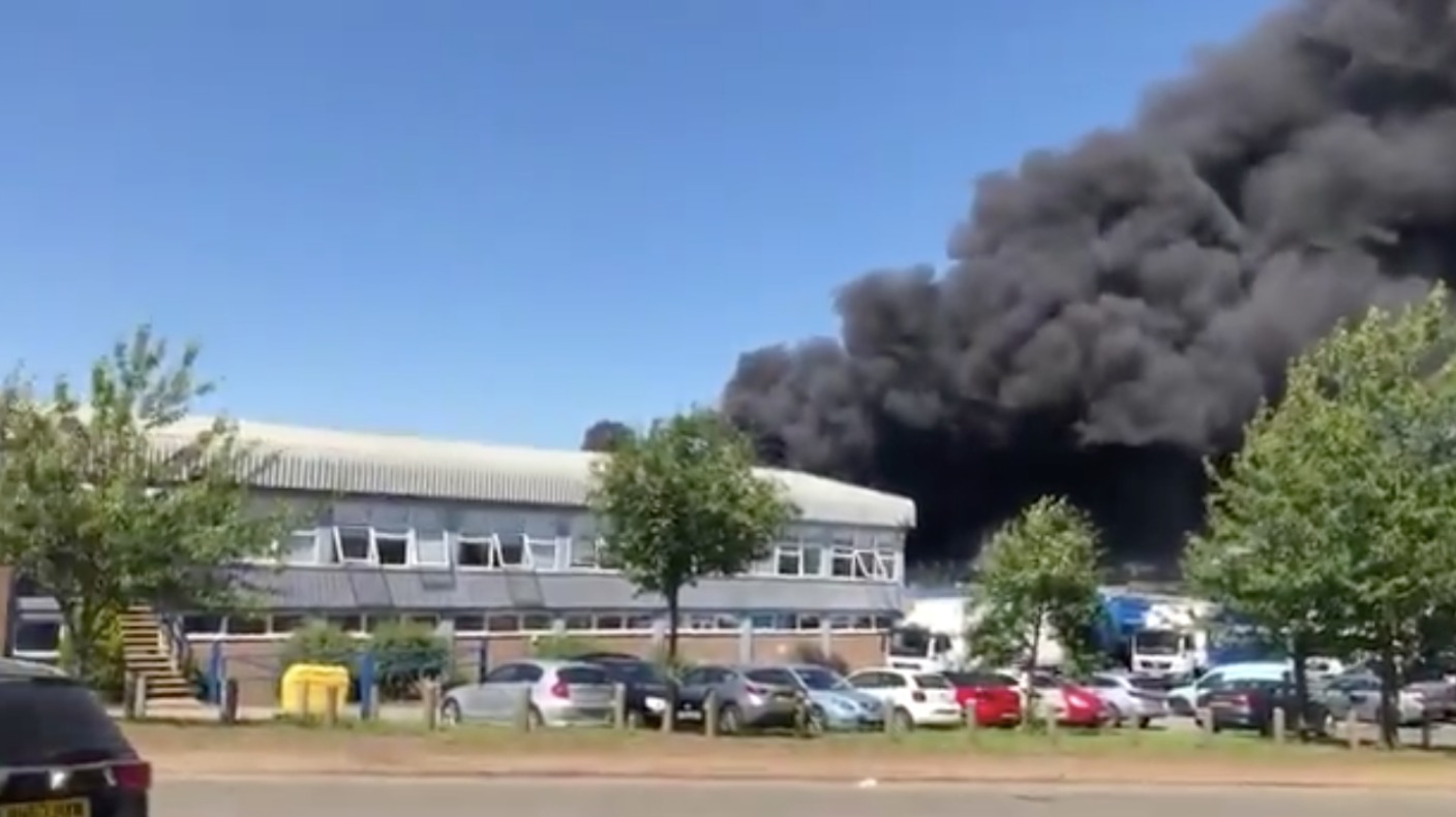 Investigation Underway After Huge Fire At Wellingborough Industrial 