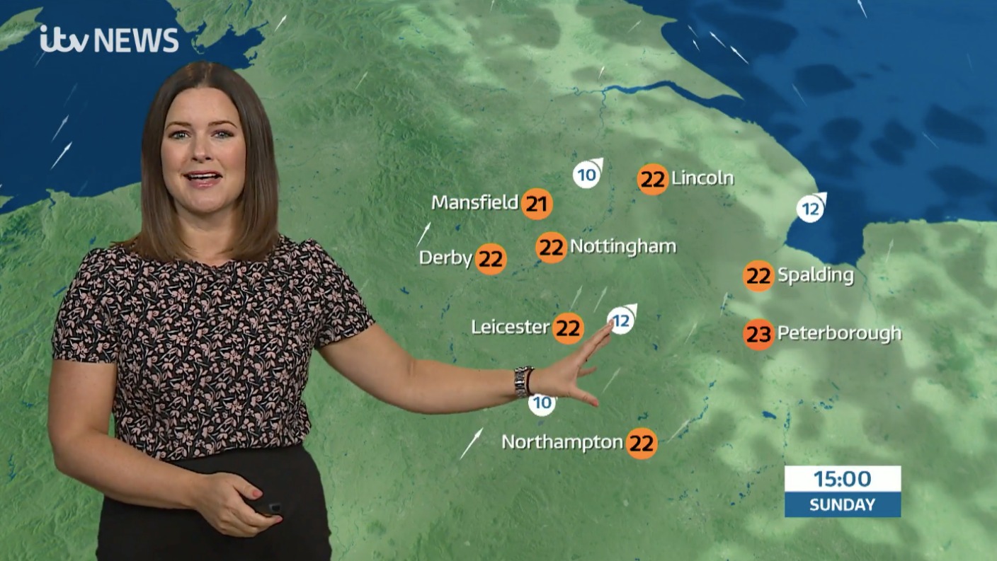 East Midlands Weather: Dry and bright Sunday, very warm. | ITV News Central