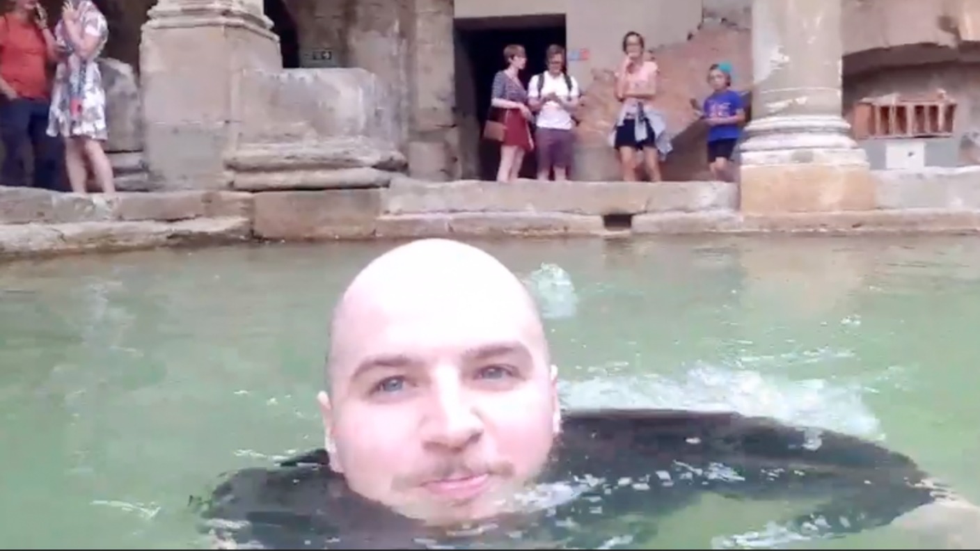 YouTuber branded ‘irresponsible’ after swimming in Roman Baths ITV