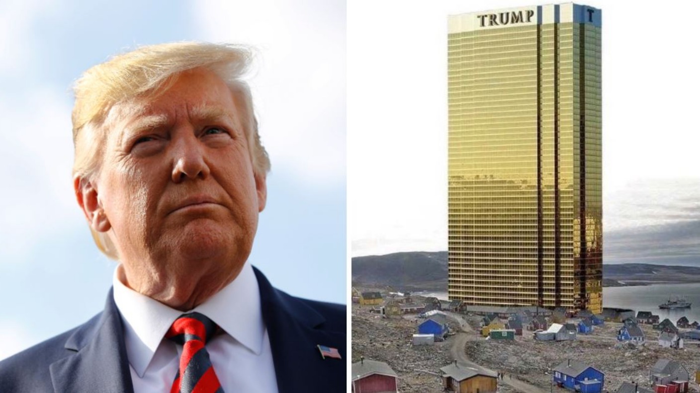 Donald Trump tweets mockedup photo of Trump Tower on Greenland ITV News