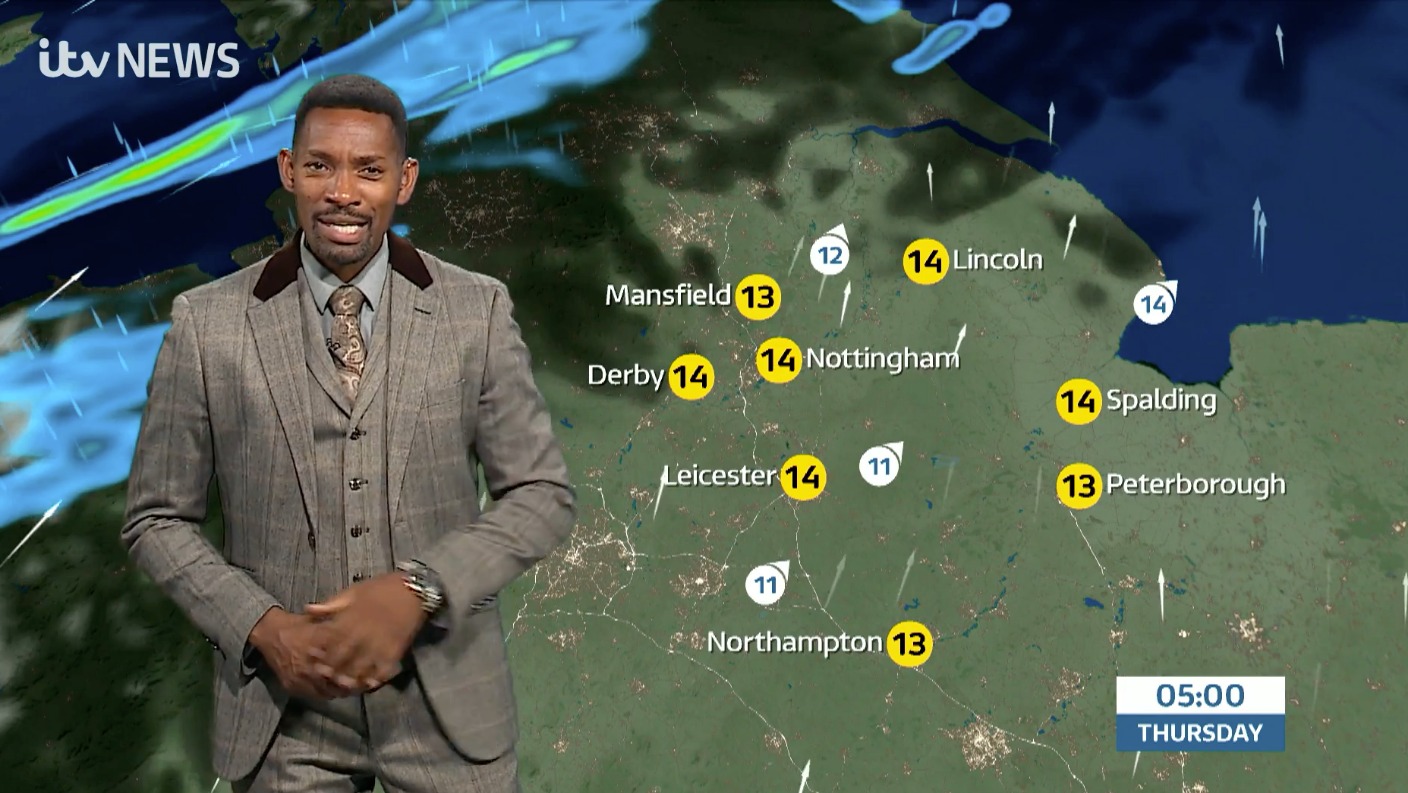East Midlands Weather: showers dying away by evening. | ITV News Central