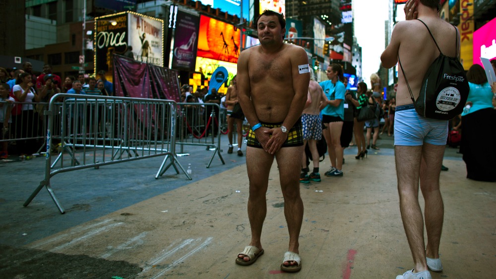 Underwear World Record Attempt Fails; Only 779 Show Up To Times Square In  Skivvies (WARNING: GRAPHIC PHOTOS)