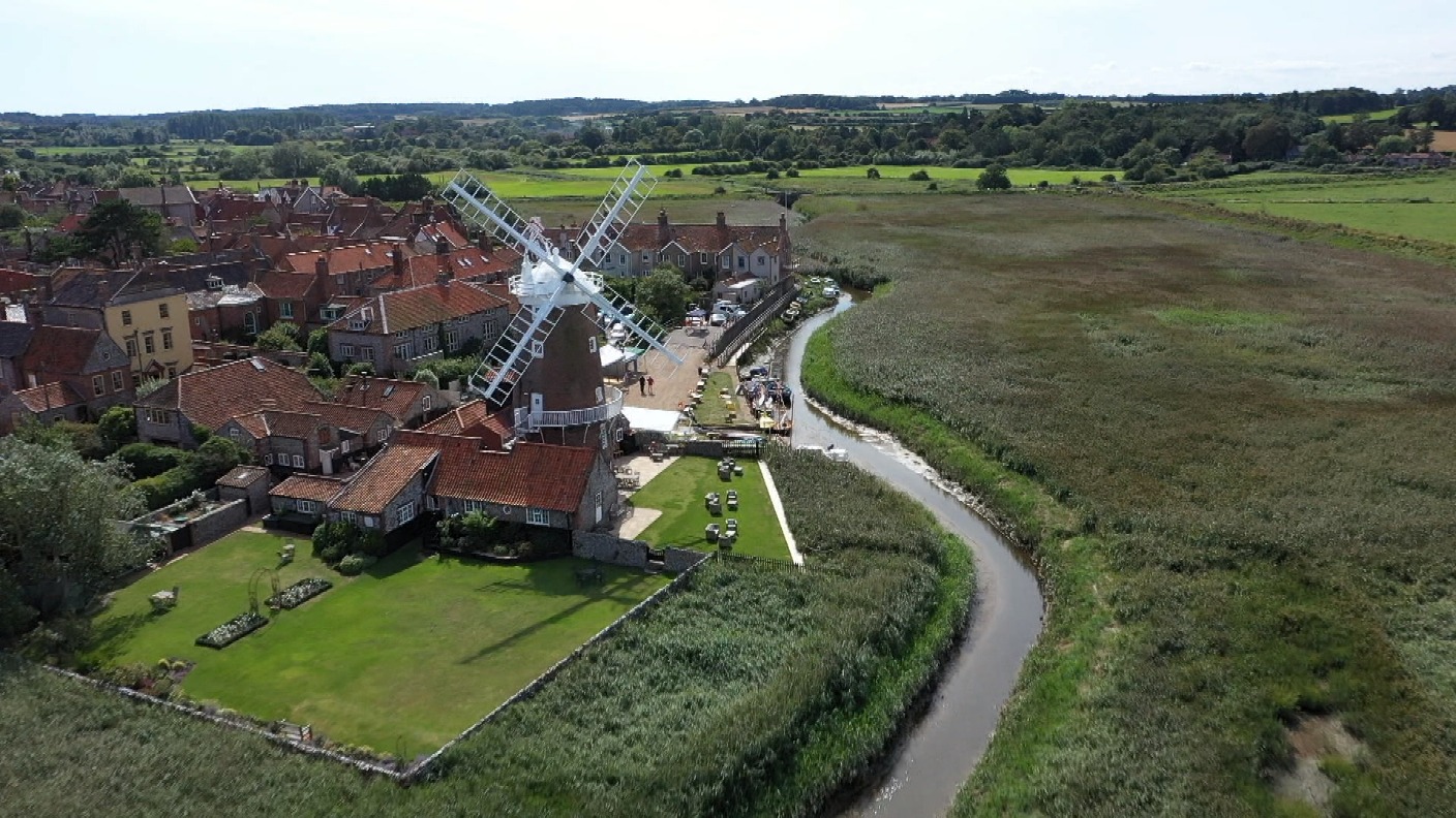 Celebrating the restored harbour in CleynexttheSea ITV News Anglia