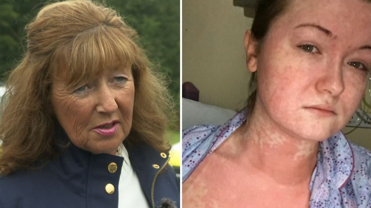 Debbie Roscoe (left) feared for her daughter Ellie's life after she contracted measles.