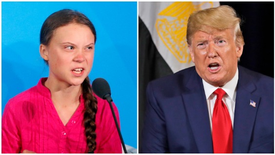 Sarcastic Donald Trump Mocks 16 Year Old Climate Change Campaigner Greta Thunberg Itv News