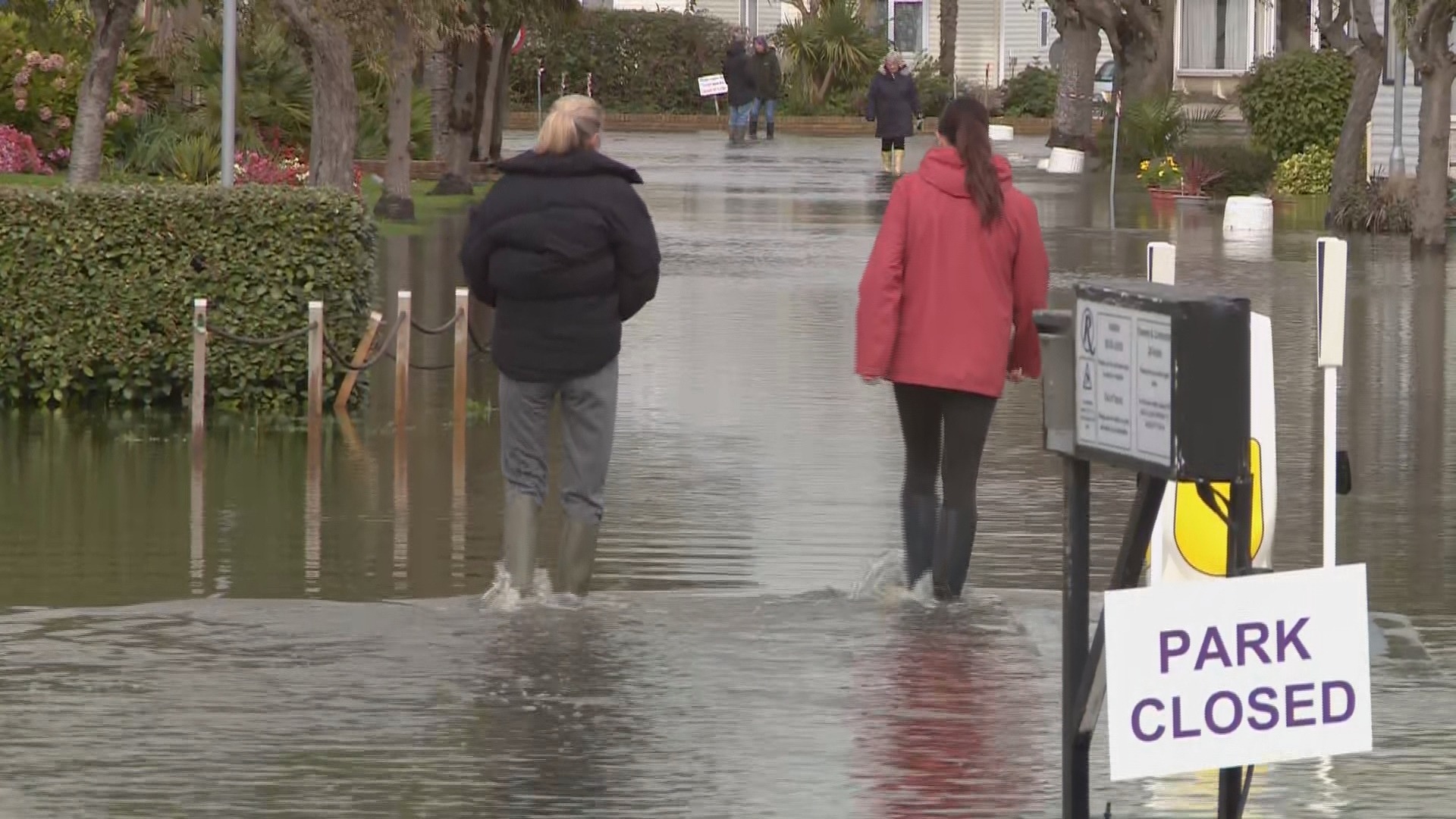 Heartbreaking Bognor Regis caravan park completely flooded