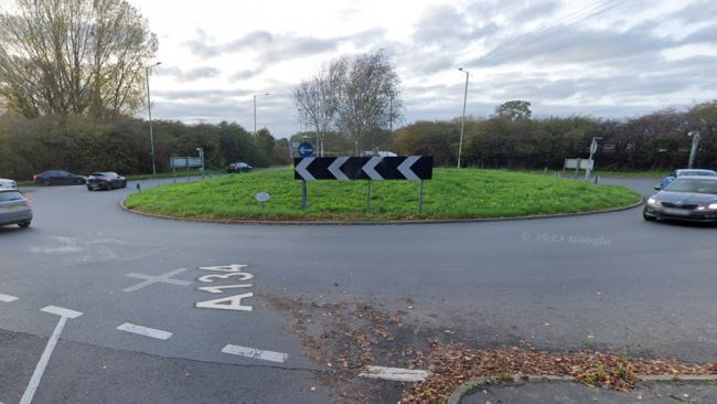 Credit: Google

Long Melford roundabout where cement mixer truck hit car and killed man and woman in 80s.