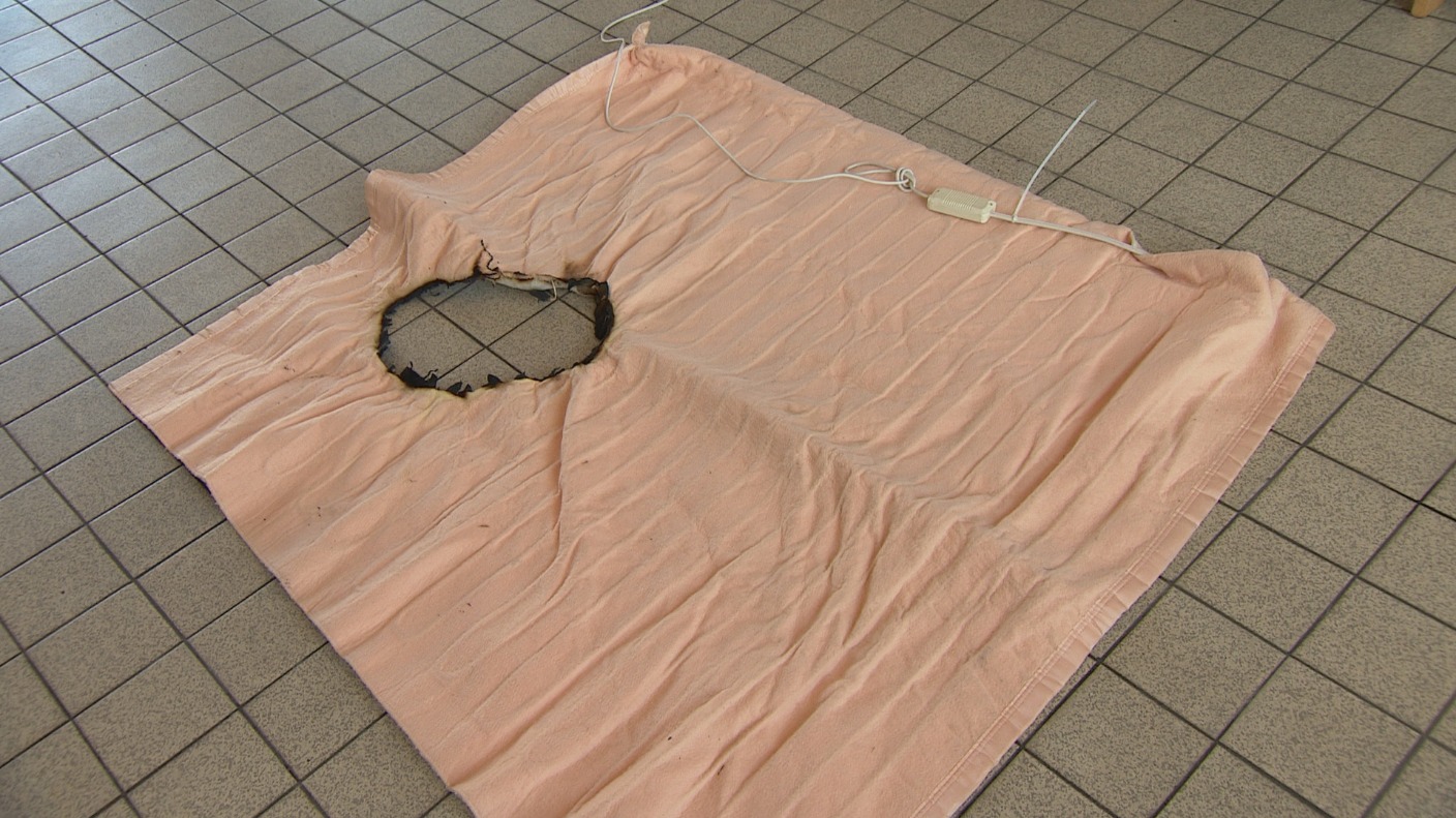 Electric blanket safety tests in Jersey ITV News Channel