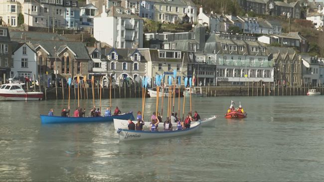 Looe RNLI & Looe Rowing Club celebrated the success of Oars of Thunder with a flotilla