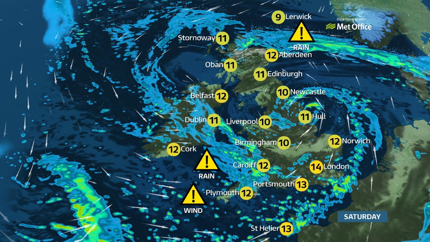 Weather: Rain for most parts of the UK with sunny spells in the north ...