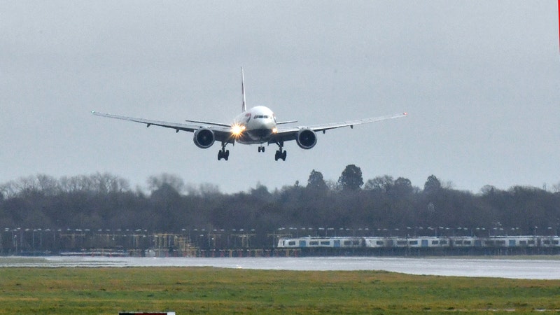 Flights disrupted at Gatwick after Storm Brendan batters UK | ITV News