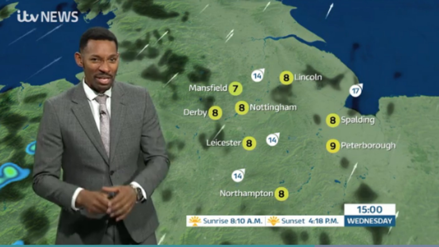 East Midlands Weather: Rain Clearing Overnight. Sunny, Chilly Winds ...