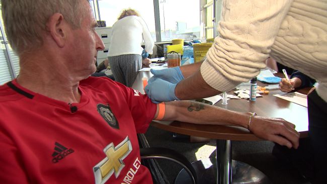 Supporters at Fleetwood FC took part in prostate blood testing organised by the Barry Kilby Cancer Appeal