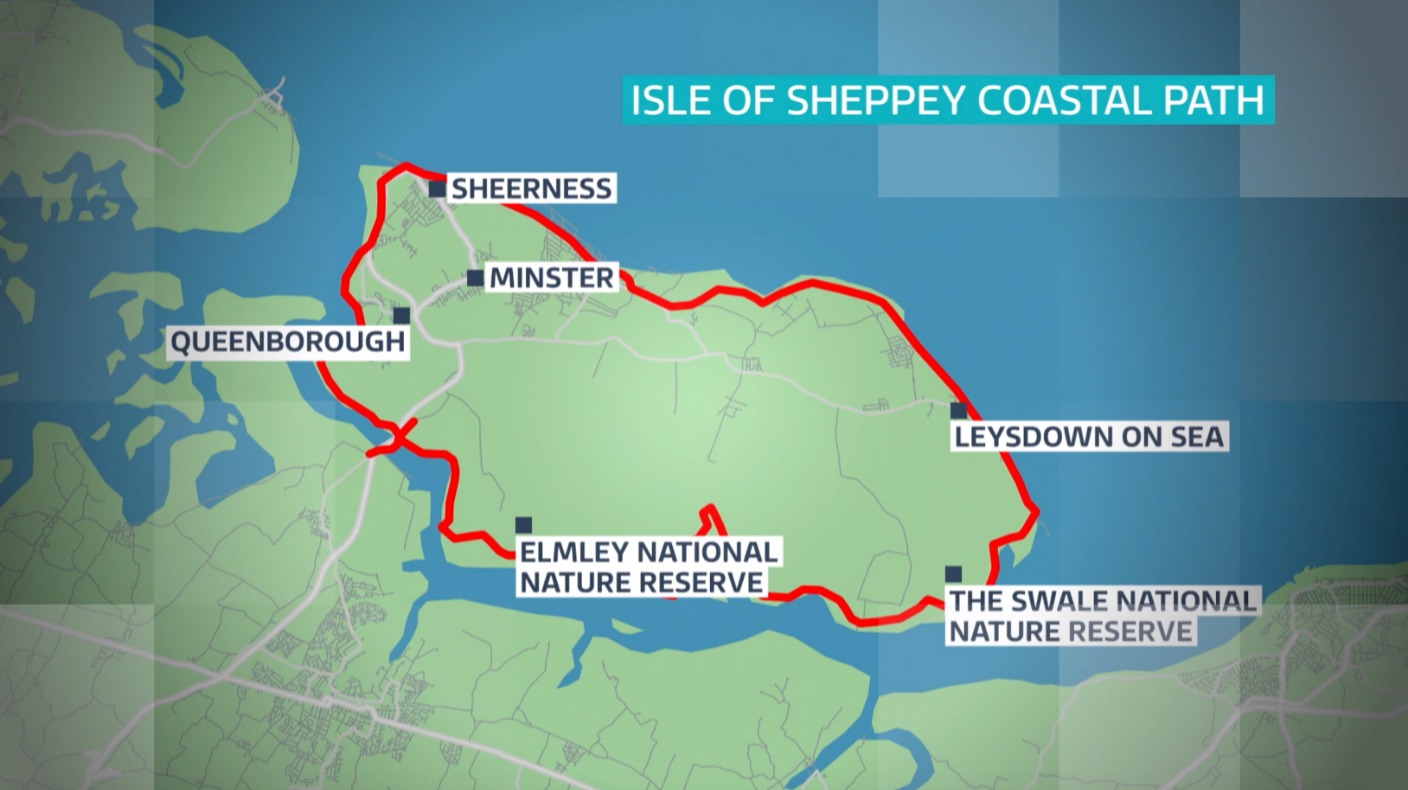 Isle Of Sheppey Map Fancy A Walk Like This? The Plans To Create A Continuous Coastal Path In  Kent | Itv News Meridian