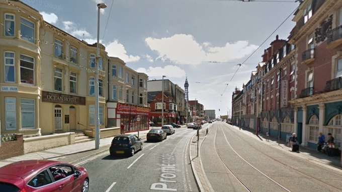 Blackpool promenade shut after partial building collapse during