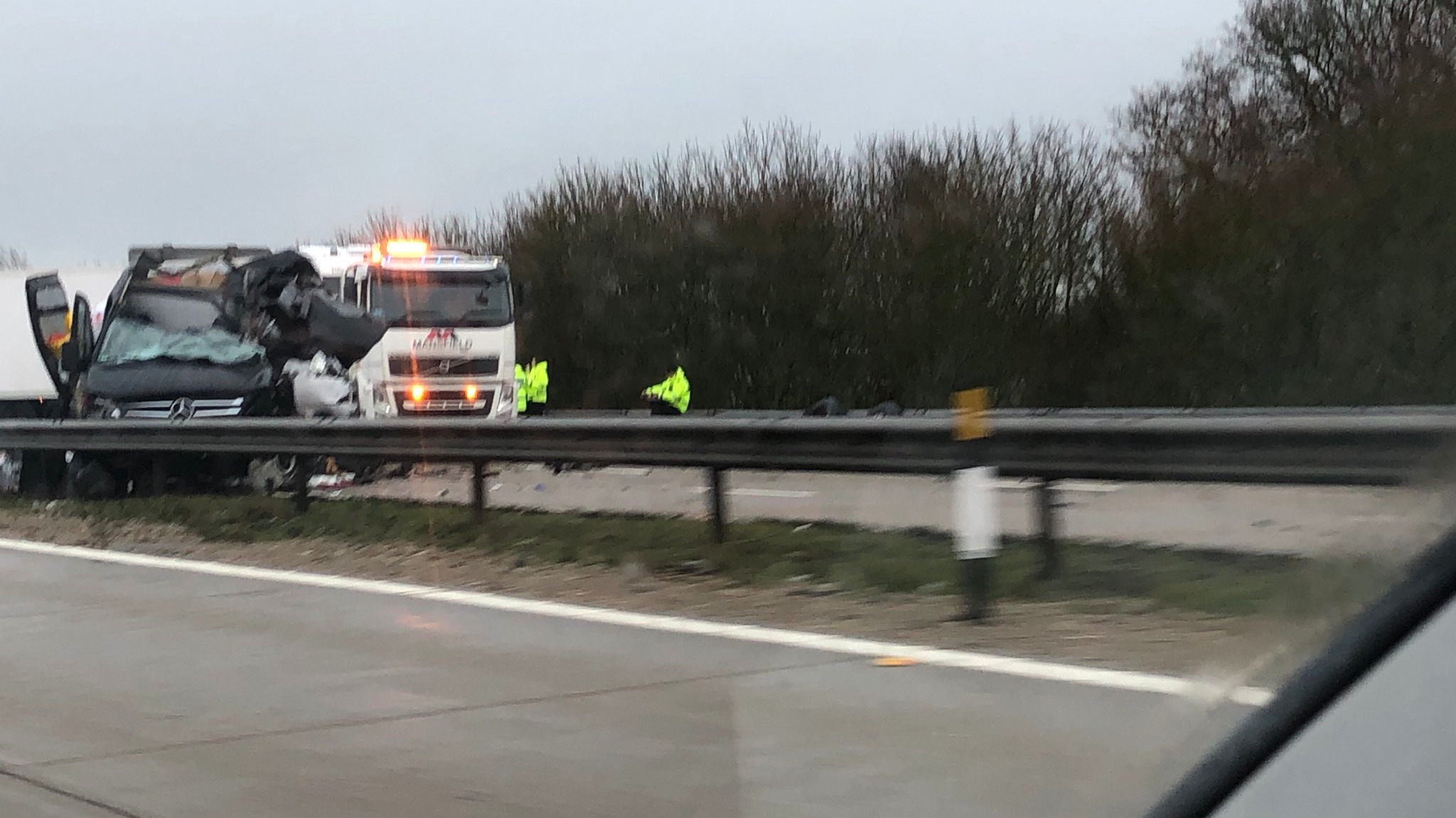 Two In Hospital Following Four-vehicle Crash On M20 In Kent 