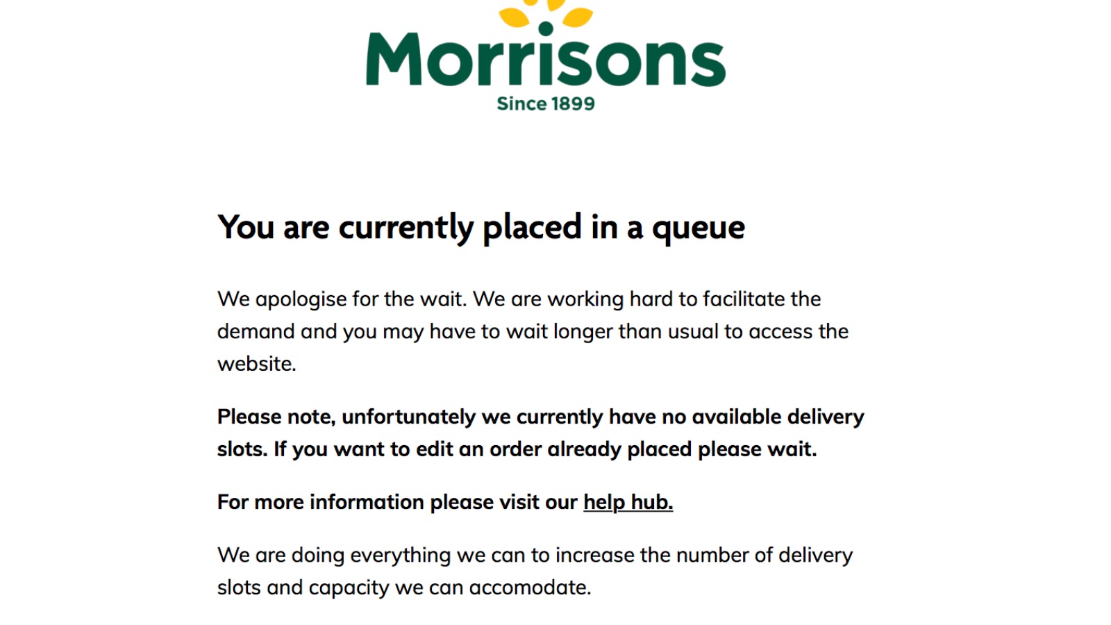 Why Are There No Sainsburys Delivery Slots