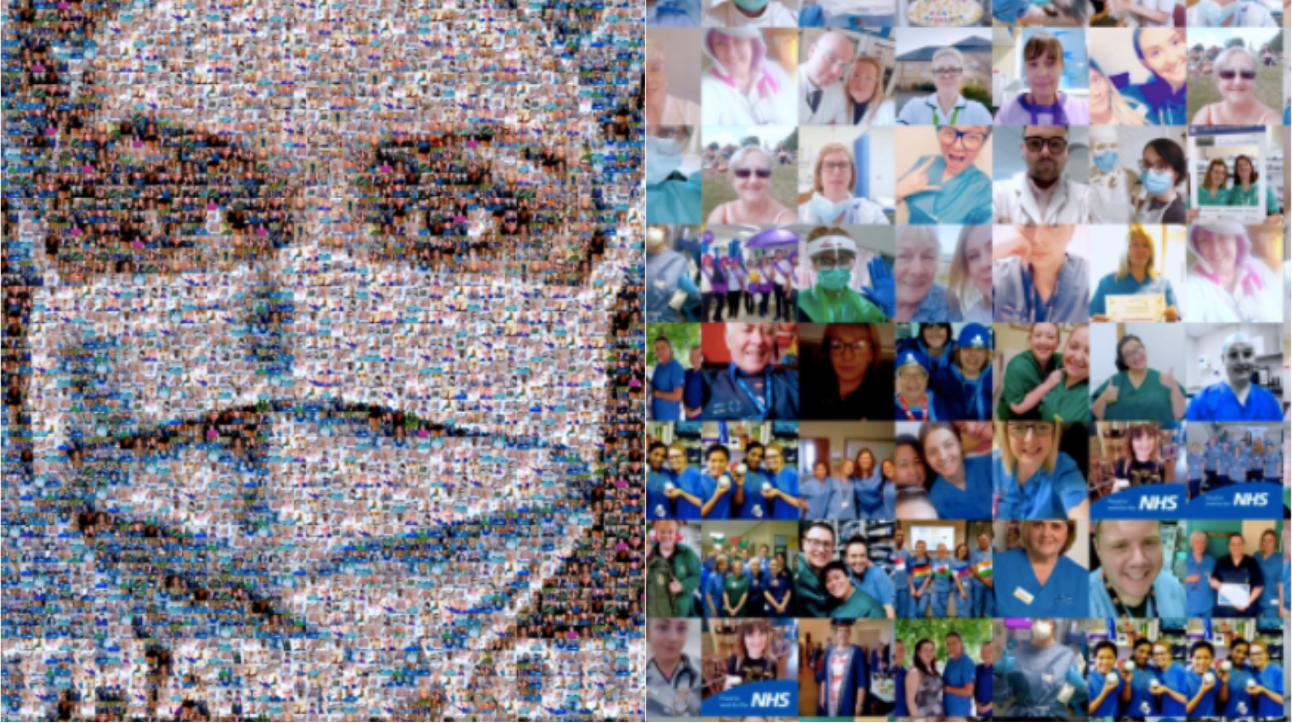 Artist Nathan Wyburn thanks NHS workers with photo collage tribute