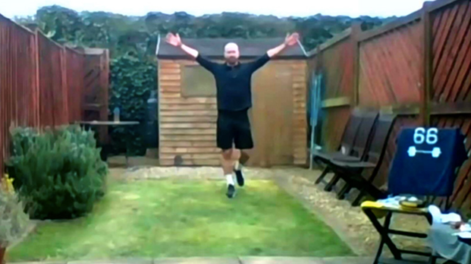 Former international javelin star James Campbell runs marathon in his