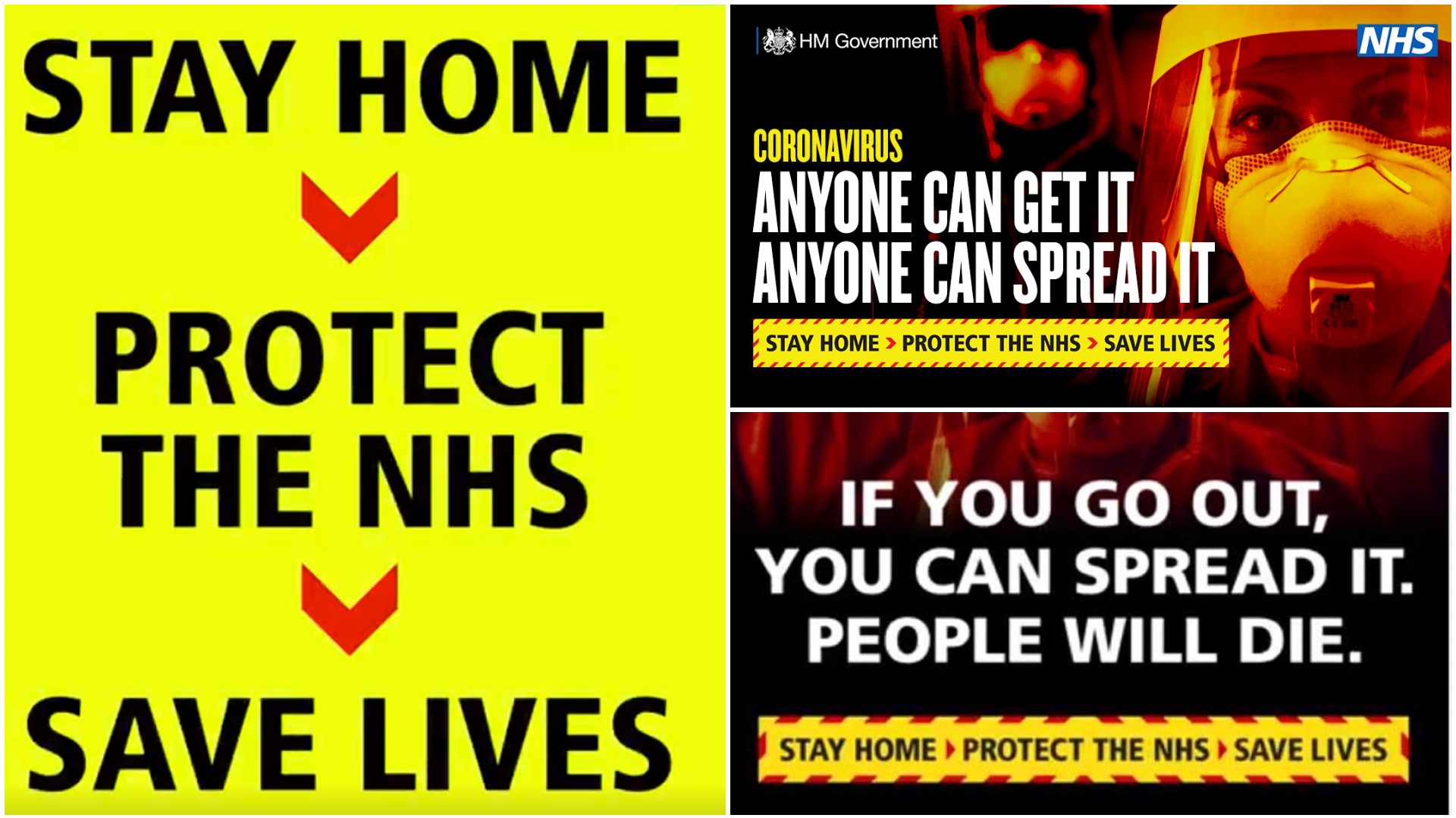 Government launches new coronavirus advert with stay at home or 'people