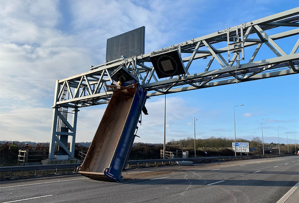 M5 traffic live Northbound carriageway reopened after tipper