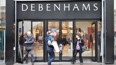 At least seven Debenhams stores to close with loss of 400 jobs