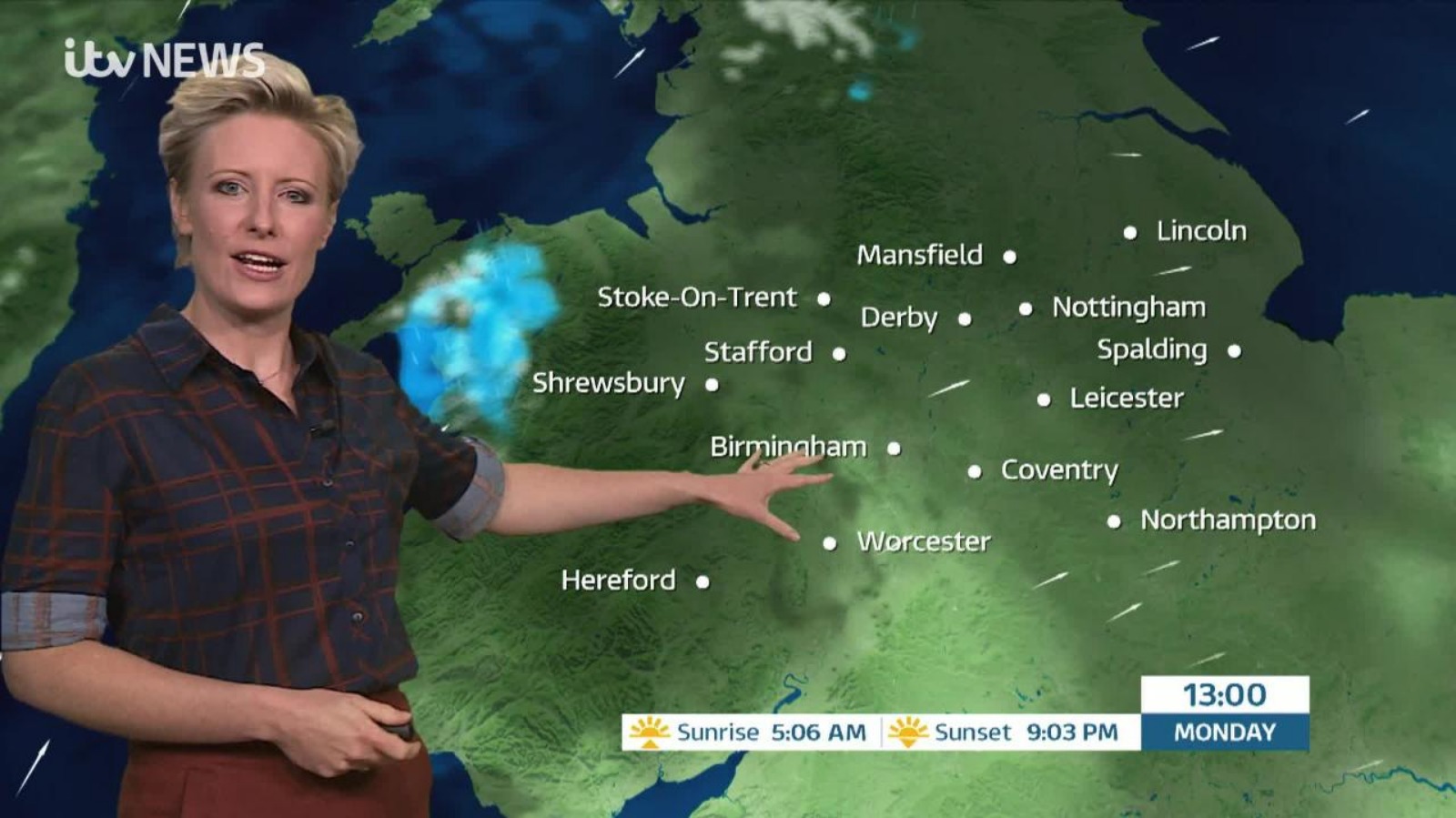 East Midlands Weather Mainly dry with clear spells overnight. ITV