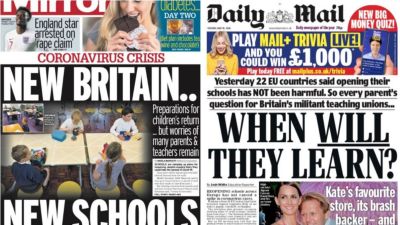 Schools row continues to dominate the front pages | ITV News