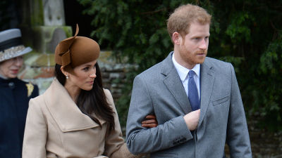 Prince Harry and Meghan Markle pictured together in England.