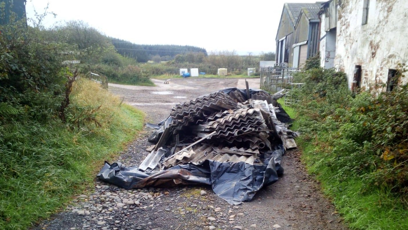 Lorryload of asbestos dumped on Dumfriesshire farm ITV News Border