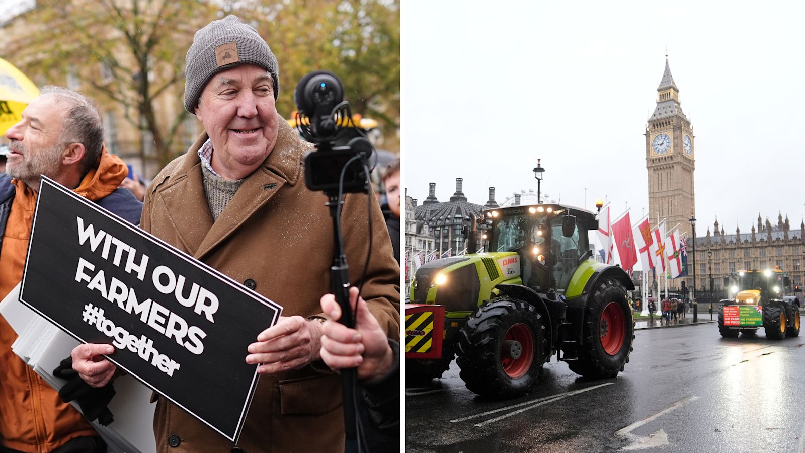 Jeremy Clarkson joins farmers rallying in Westminster against 'family farm  tax' | ITV News