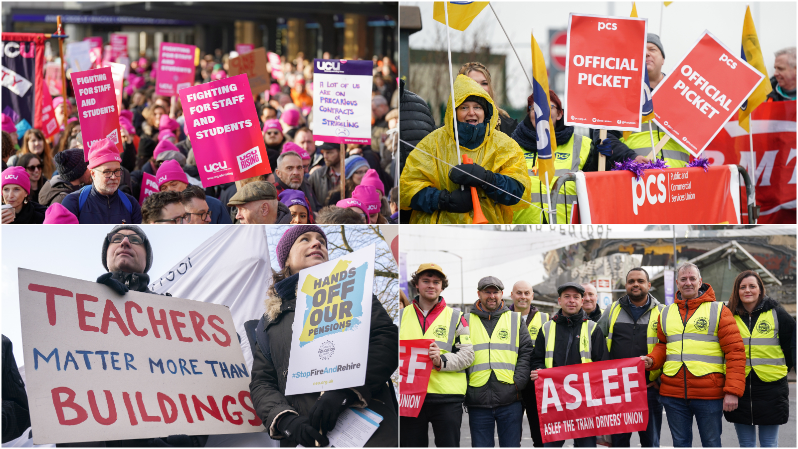 Massive picket lines launch first day of April's targeted strike action –  PCS Union