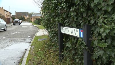 Melvin Way, Histon, in Cambridgeshire, where a 75-year-old woman was found dead. Her husband has been charged with murder.
Credit: ITV News Anglia