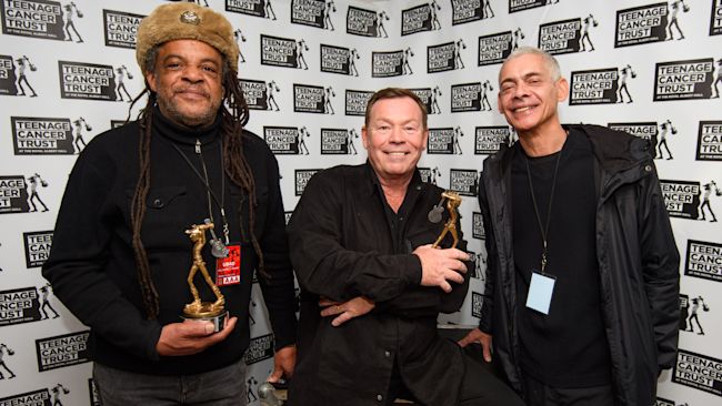 Astro, Ali Campbell and Mickey Virtue of UB40 (from left to right).