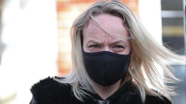 Rachel Street leaves Ealing Magistrates Court in London charged with being drunk in an aircraft during a Virgin Atlantic flight from Barbados to Heathrow in January. Picture date: Wednesday March 17, 2021.