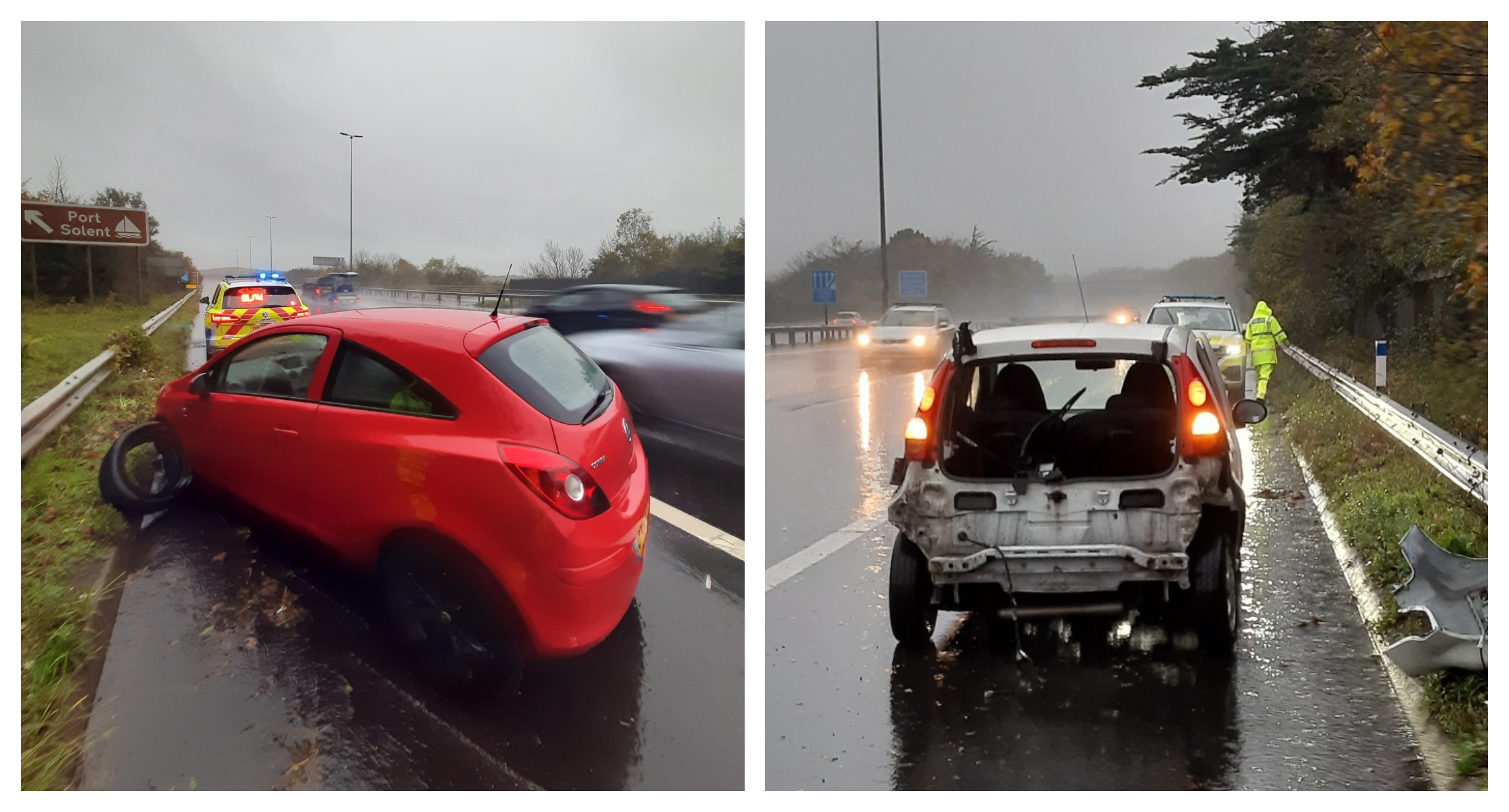 Aquaplane Warnings As Cars Crash On M27 In Wet Conditions | ITV News ...