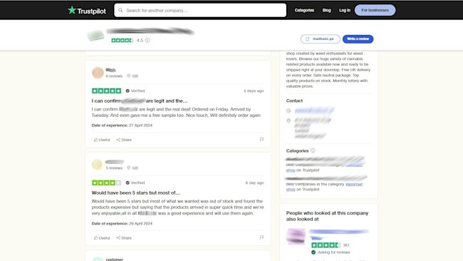 Customers have taken to websites such as Trustpilot to review the online marketplaces and their products.