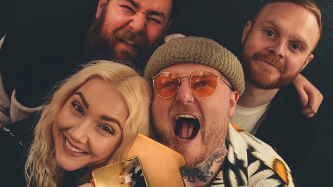 The Lottery Winners, who were formed in Leigh, have topped the UK Album Chart