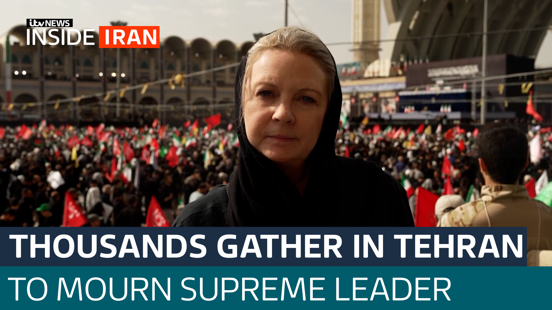 Huge crowds gather to mourn Iran's Supreme Leader as 3-day funeral begins