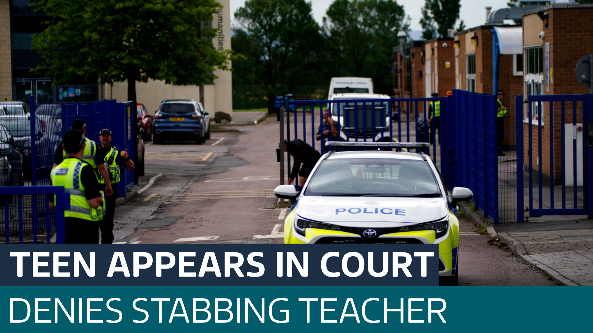 Teenager appears in court and denies stabbing teacher in school ...