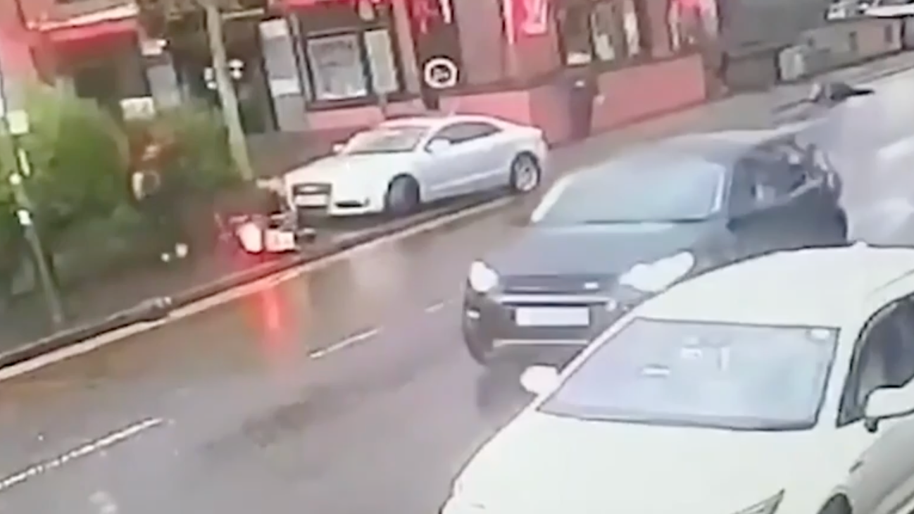 CCTV footage shows moment Audi driver appears to 'deliberately' hit ...