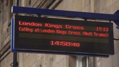Hull Trains Departure Board