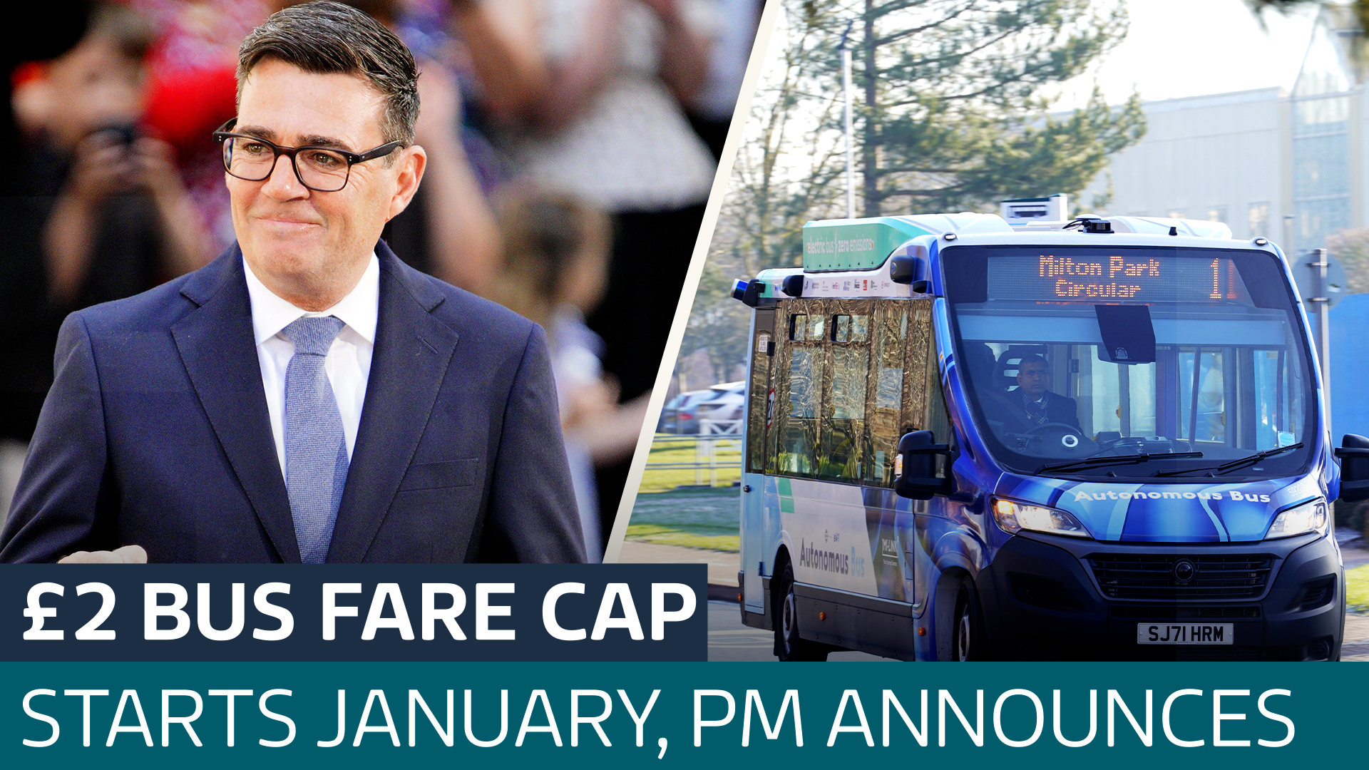Burnham announces £2 bus fare cap for most of England