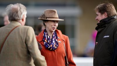 Princess Anne was spotted at the festival for the second day running.