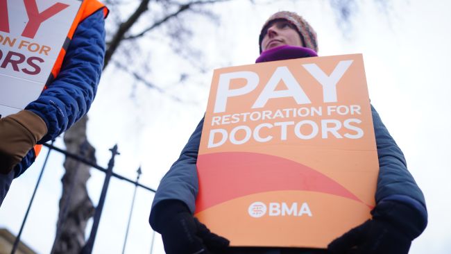 Credit: PA

Junior doctors strike in England