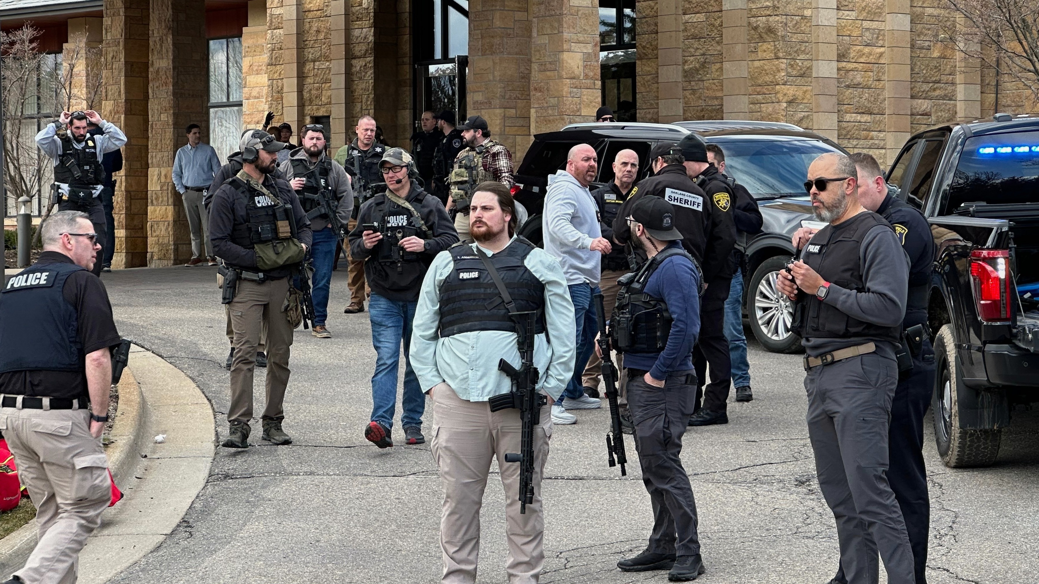 Suspect dead after 'apparent vehicle ramming' at Michigan synagogue