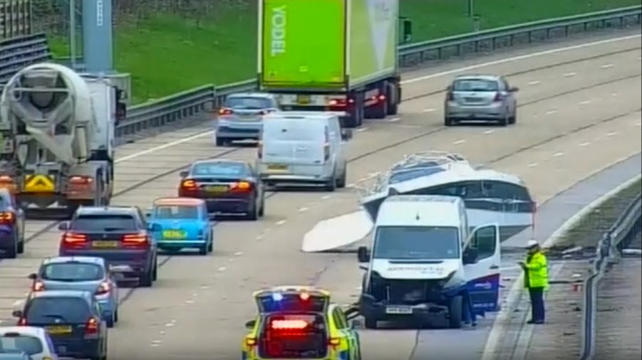 All Lanes Now Open But Delays Remains On M27 After Crash Involving Boat ...